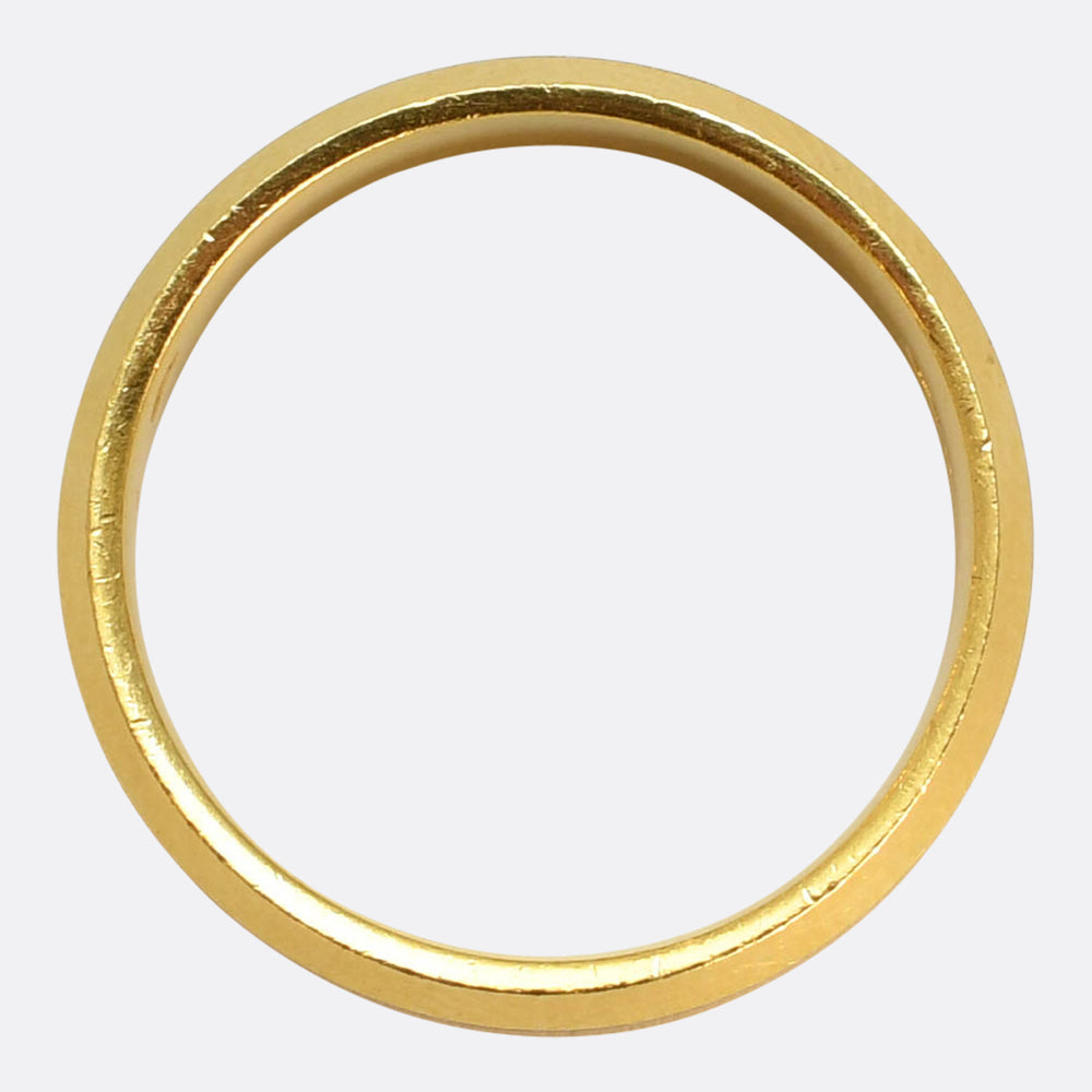 Vintage 18k Gold & Platinum Wedding Band