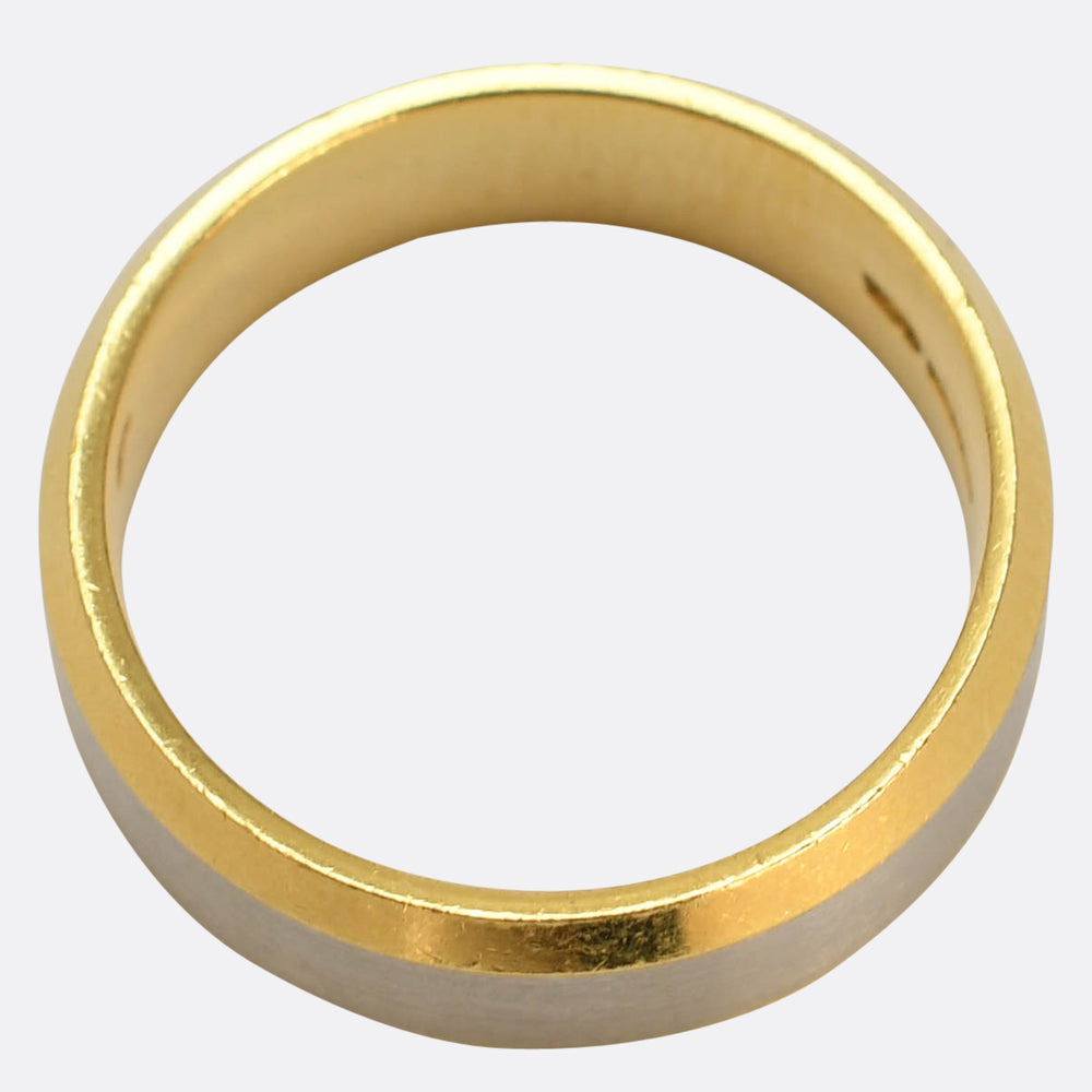 Vintage 18k Gold & Platinum Wedding Band