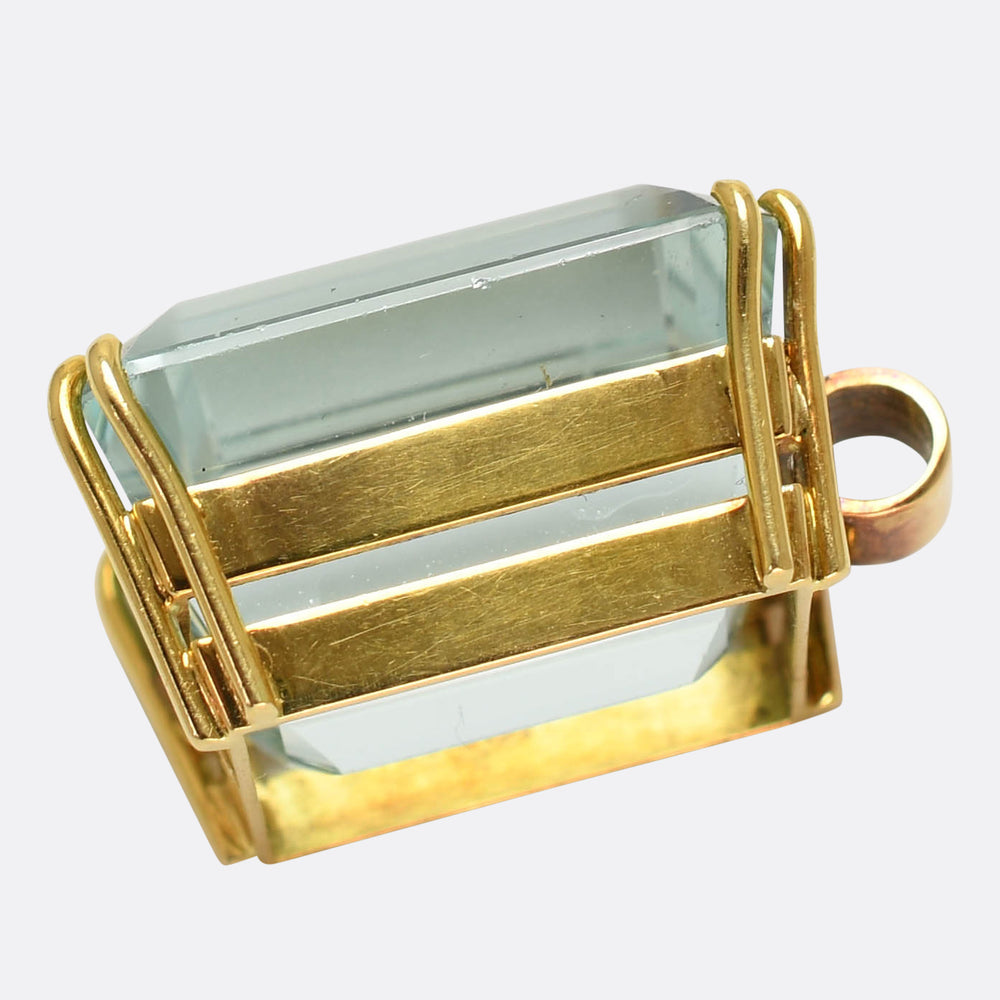 Vintage 35.2ct Aquamarine Pendant