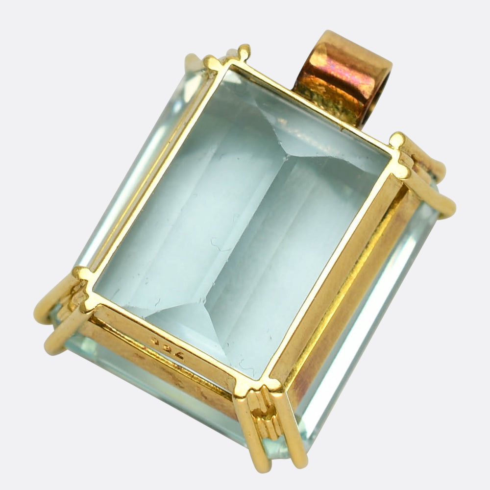 Vintage 35.2ct Aquamarine Pendant