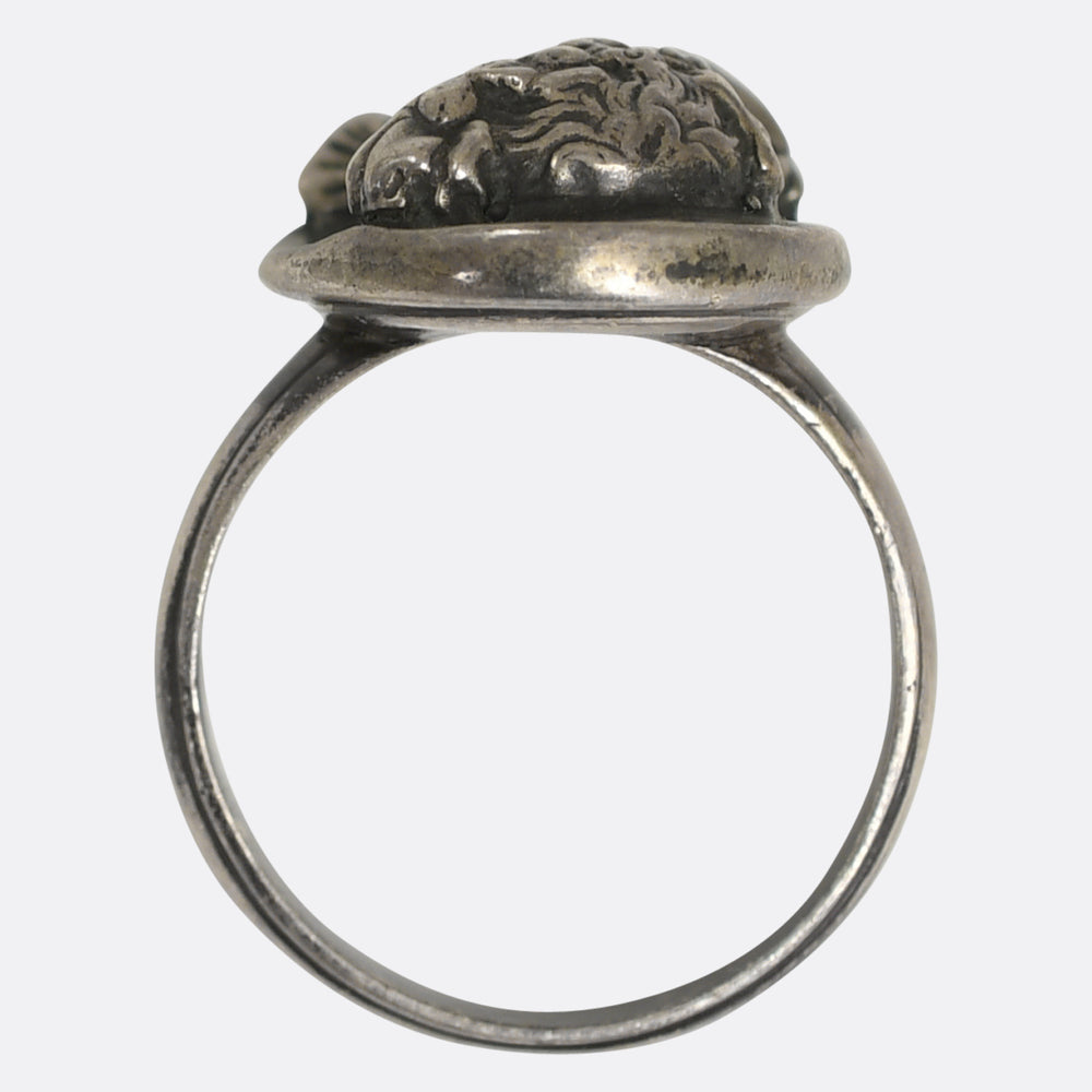 Vintage Antinous Silver Cameo Ring