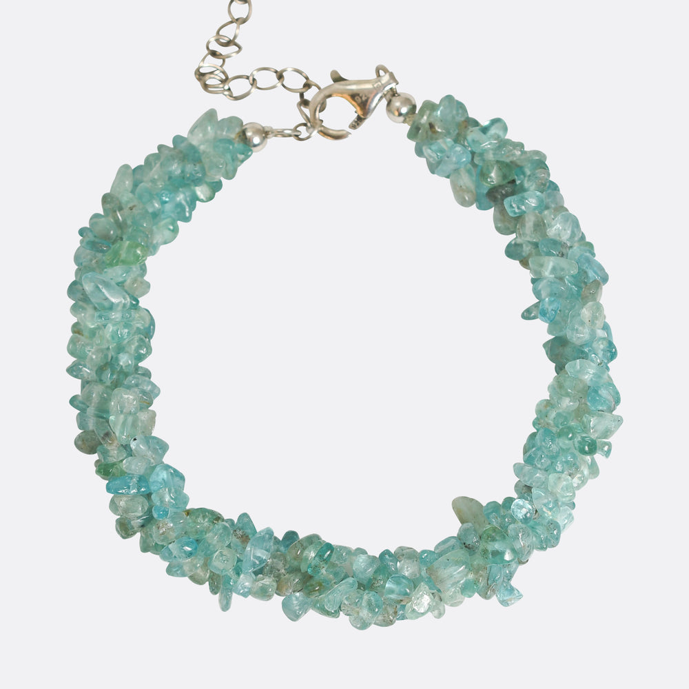 Vintage Aquamarine Bead Bracelet