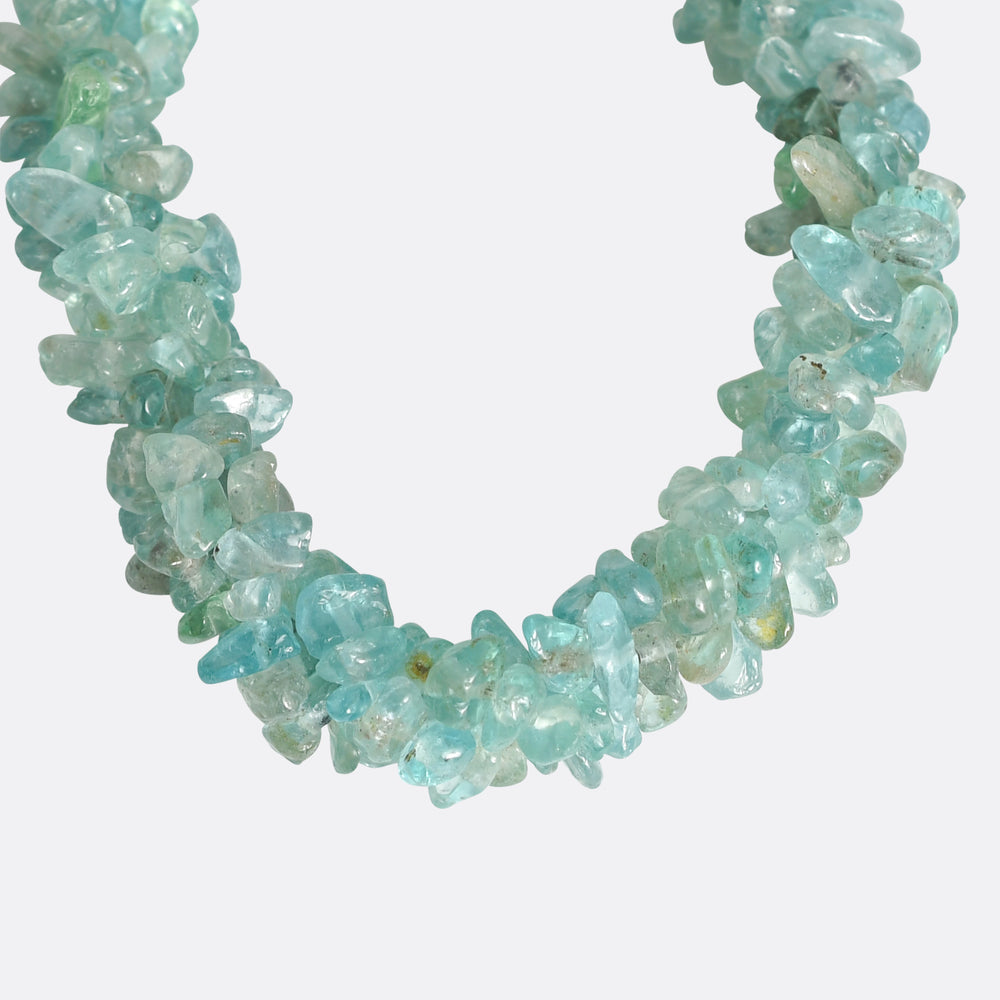 Vintage Aquamarine Bead Bracelet
