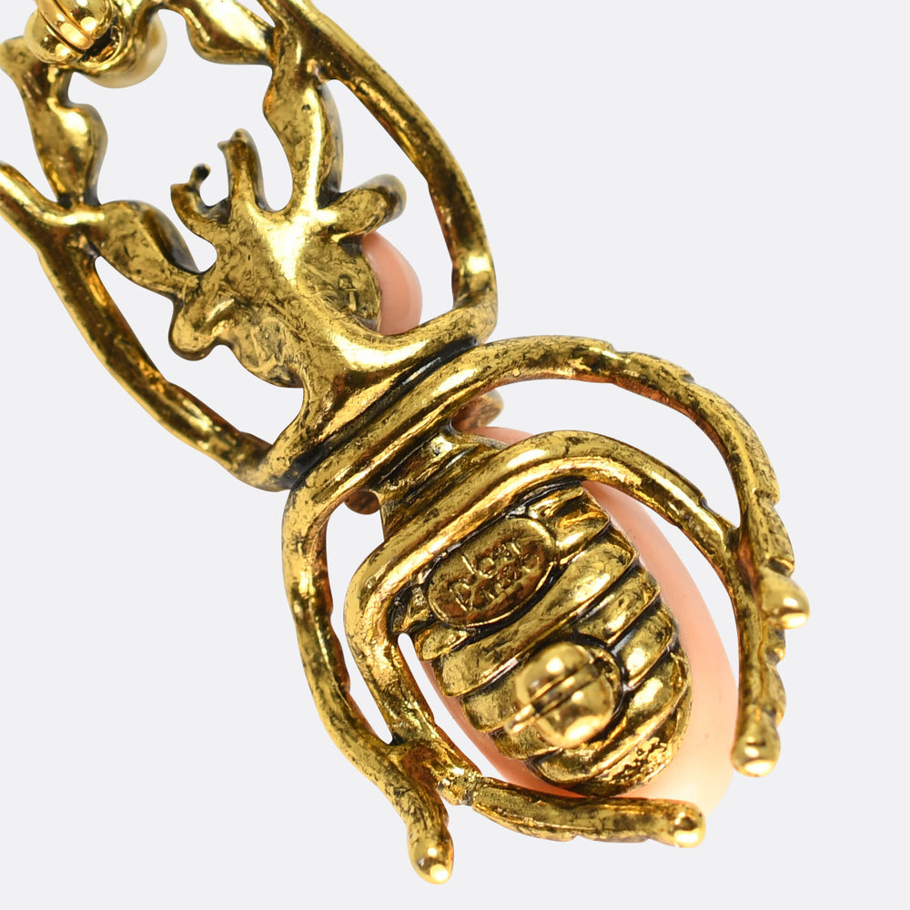 Vintage Costume Beetle Brooch