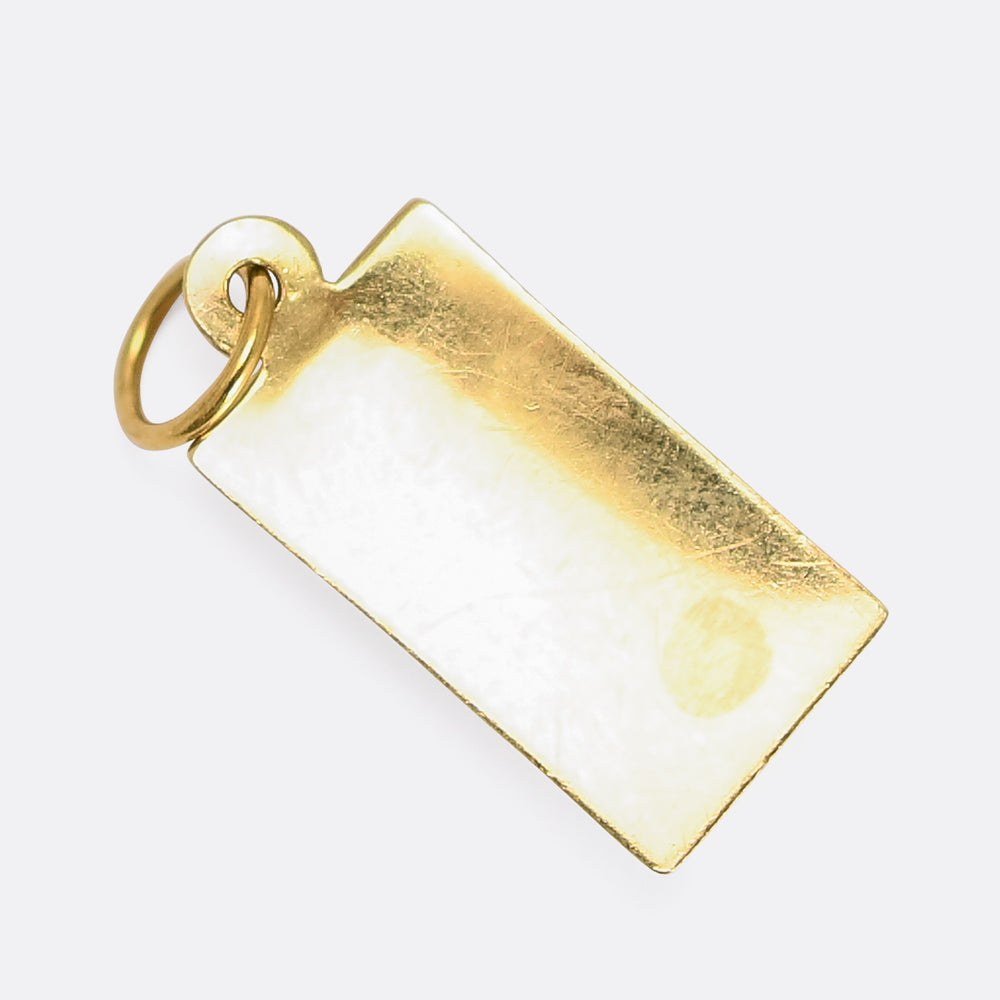 Vintage Gold Bar Charm