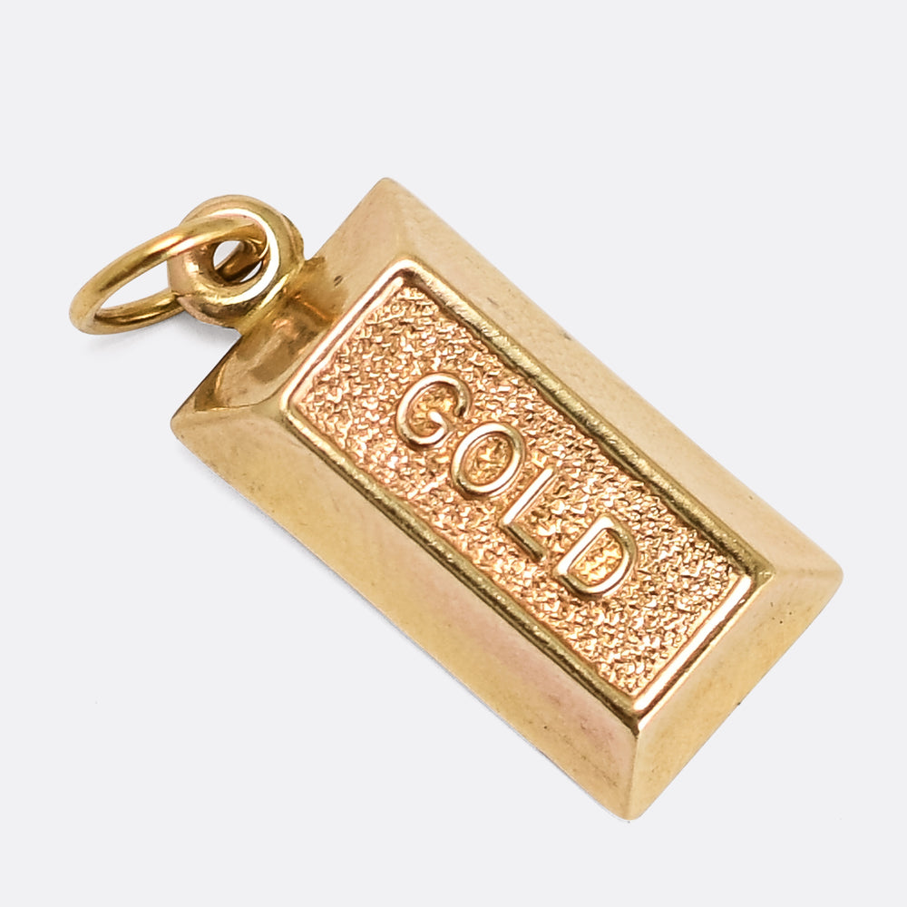 Vintage Gold Bar Charm