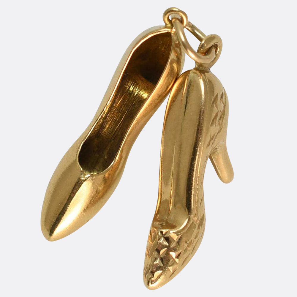 Vintage Gold Shoe Charms & Chain