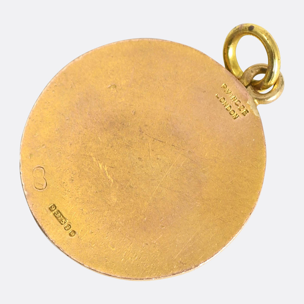 Vintage Gold St Christopher Medallion by Paul Vincze