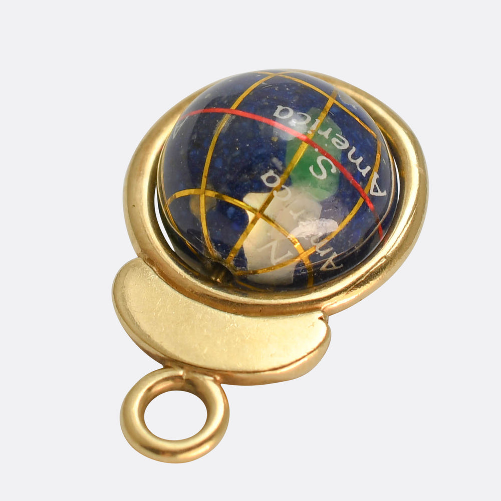 Vintage Lapis Lazuli Globe Charm