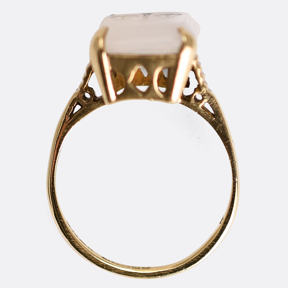 Vintage Opalite Libra & Venus Signet Ring