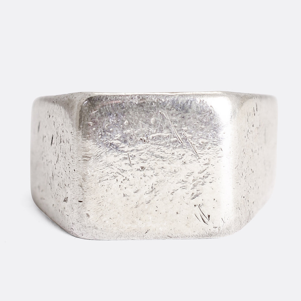 VintageOversizedSilverSignetRi