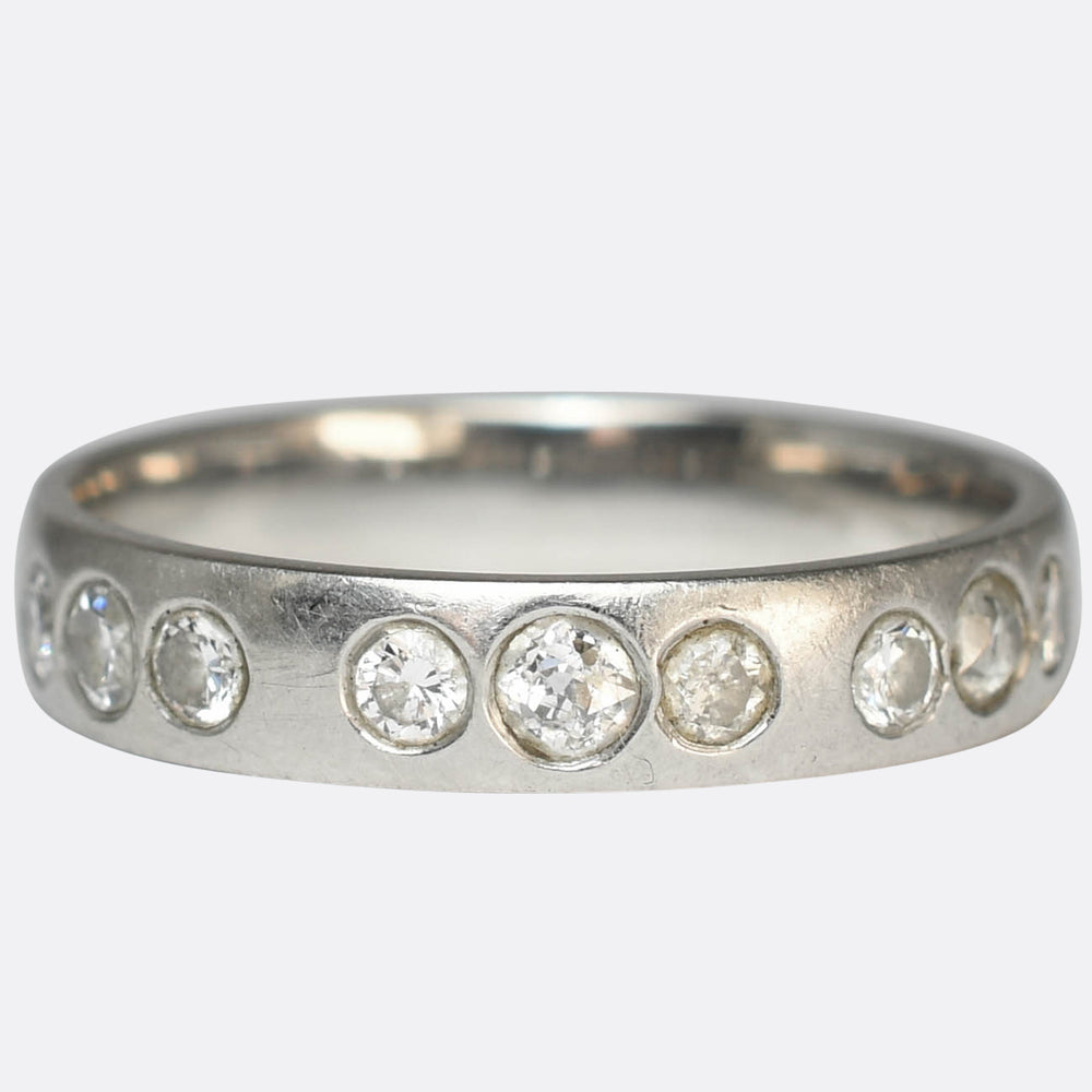 Vintage Platinum Diamond Band Ring