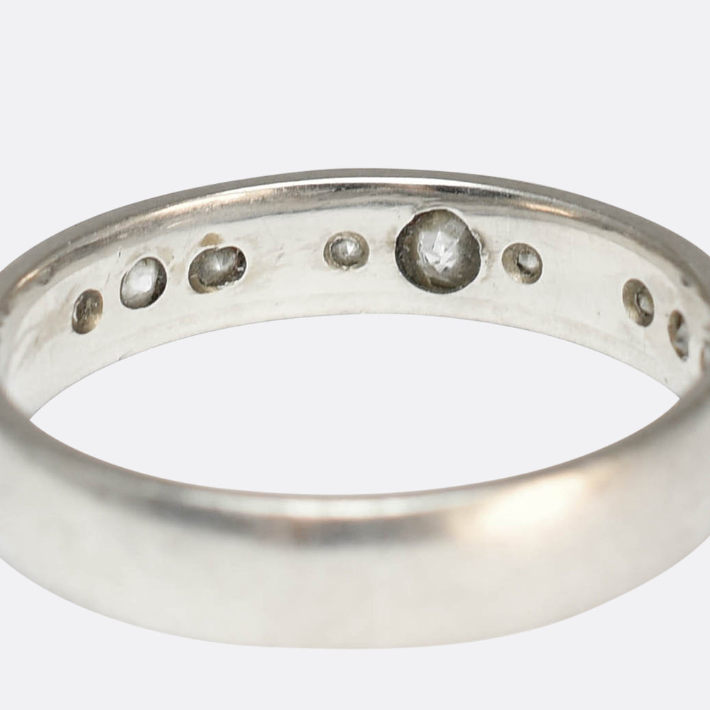 Vintage Platinum Diamond Band Ring