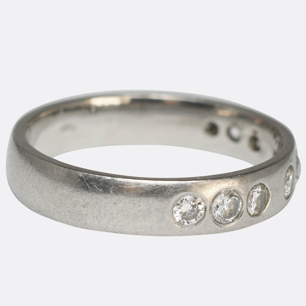Vintage Platinum Diamond Band Ring
