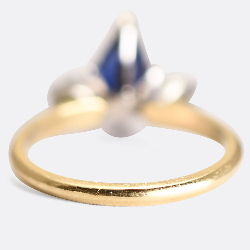 Vintage Sapphire & Diamond 3-Stone Ring
