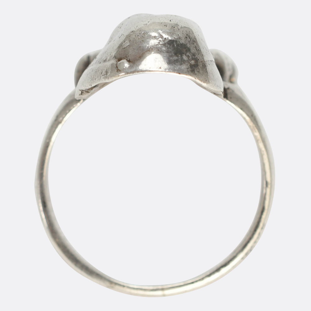 Vintage Silver Skull & Crossbones Ring