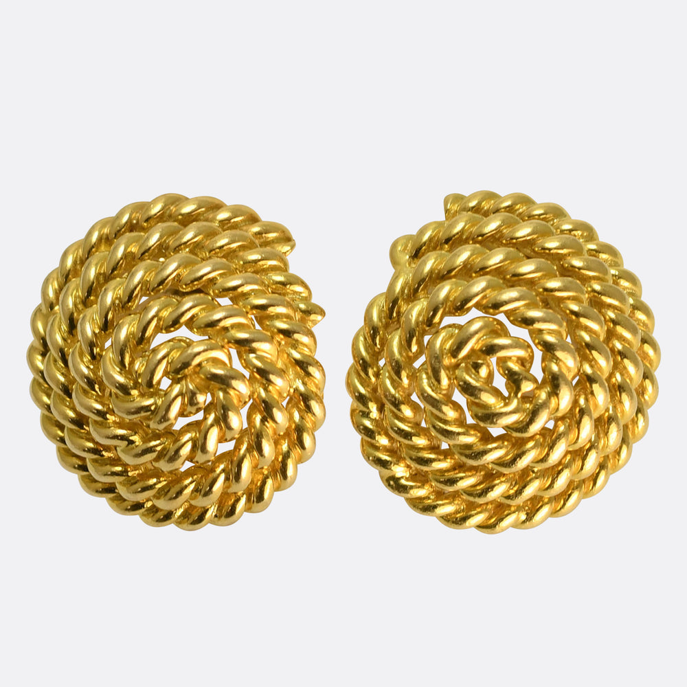 Vintage Tiffany & Co Rope Coil Earrings