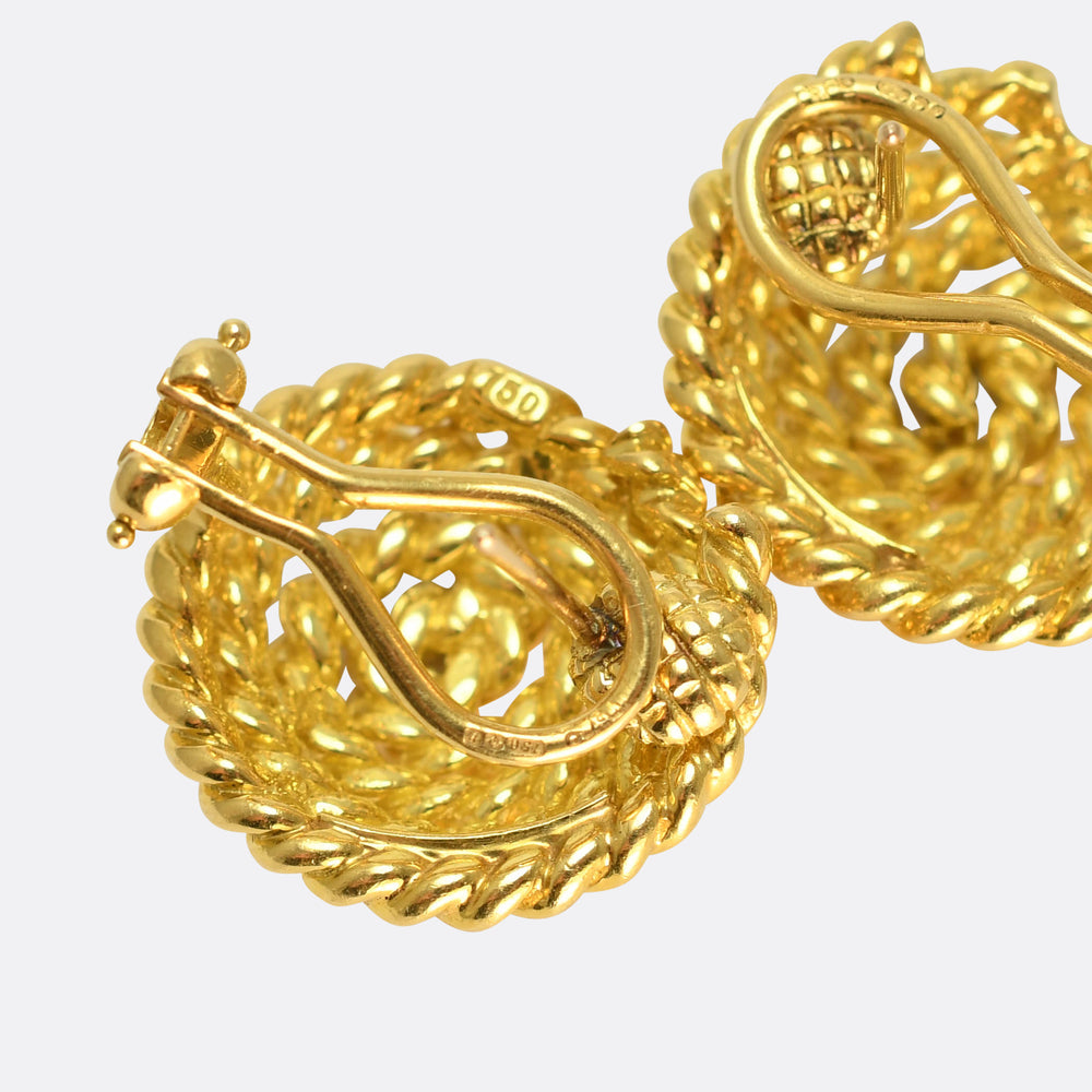 Vintage Tiffany & Co Rope Coil Earrings