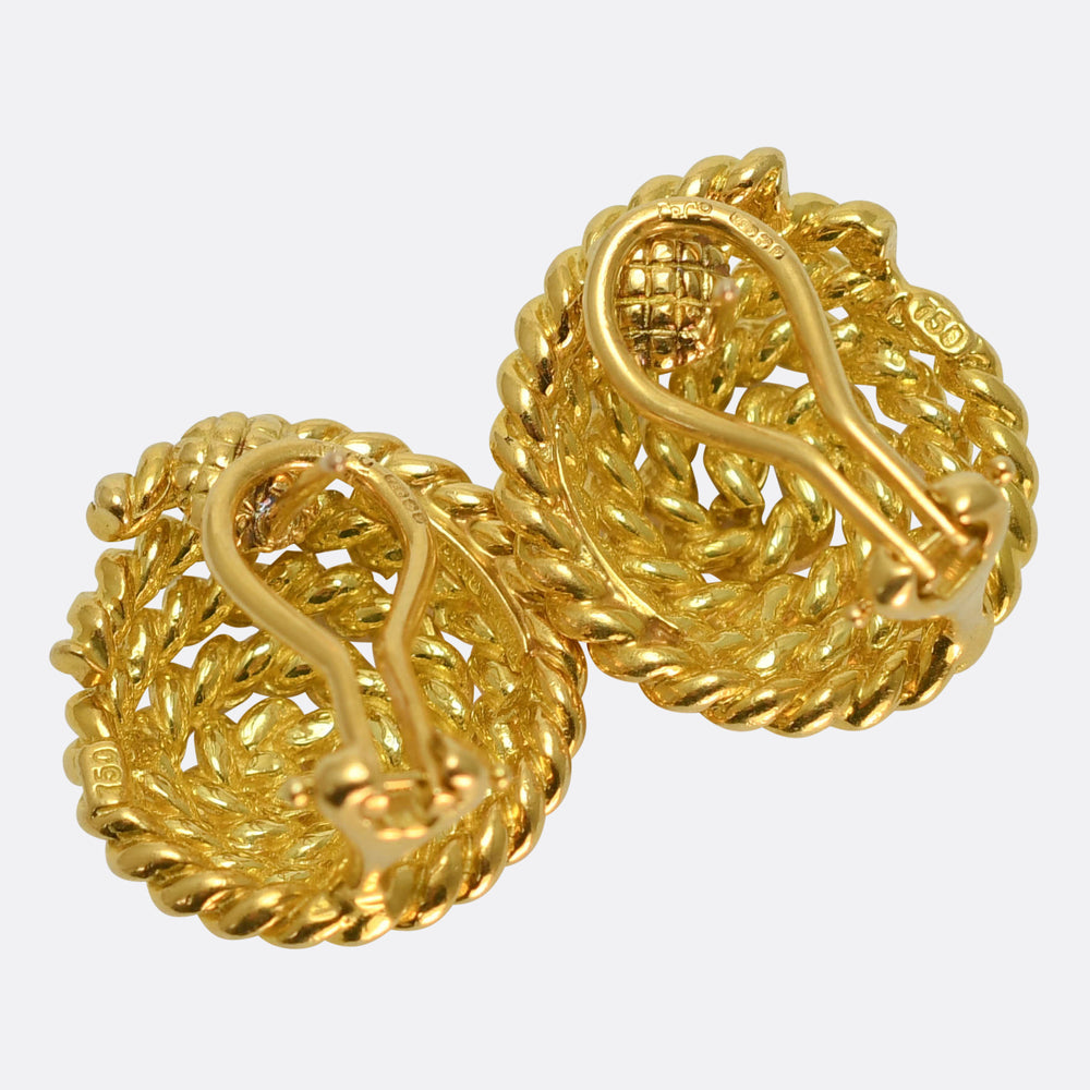 Vintage Tiffany & Co Rope Coil Earrings
