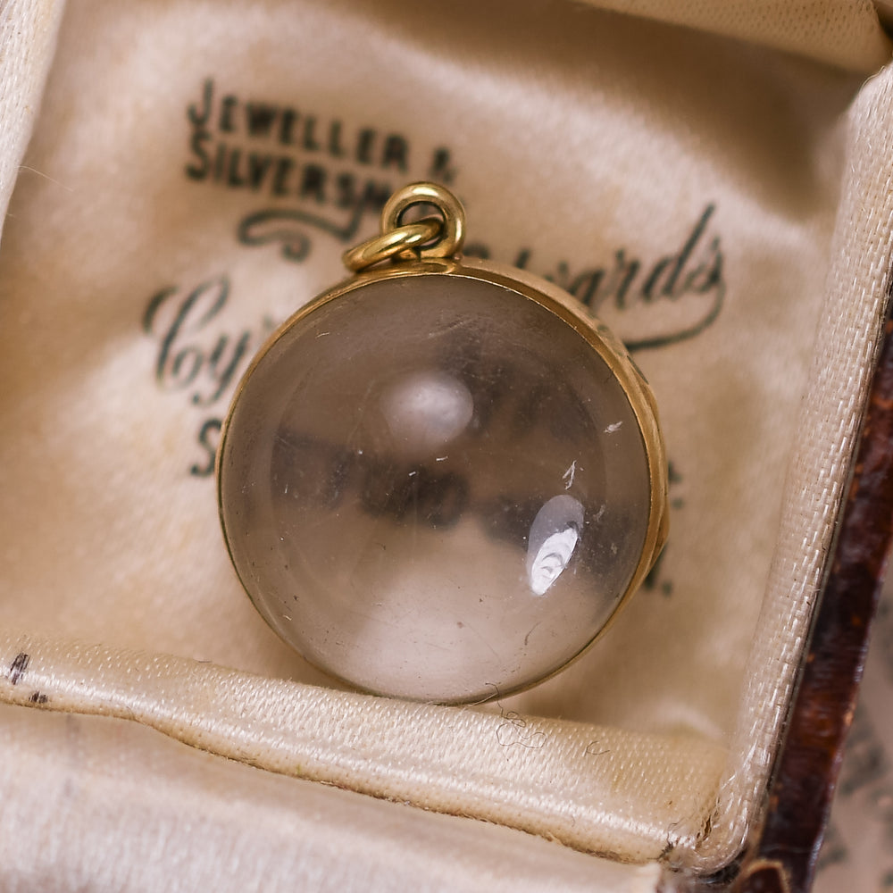 Victorian Pool of Light Rock Crystal Locket