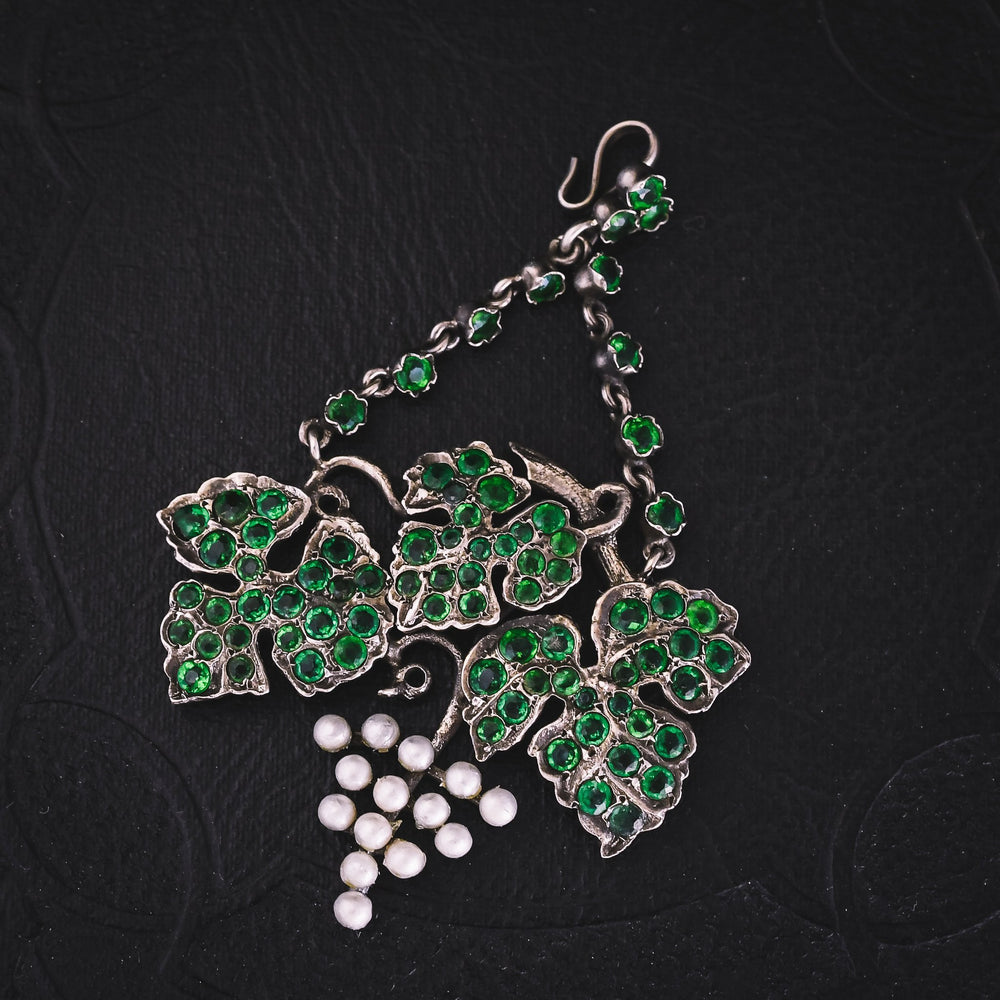Jugendstil Grape Bunch & Vine Leaf Pendant