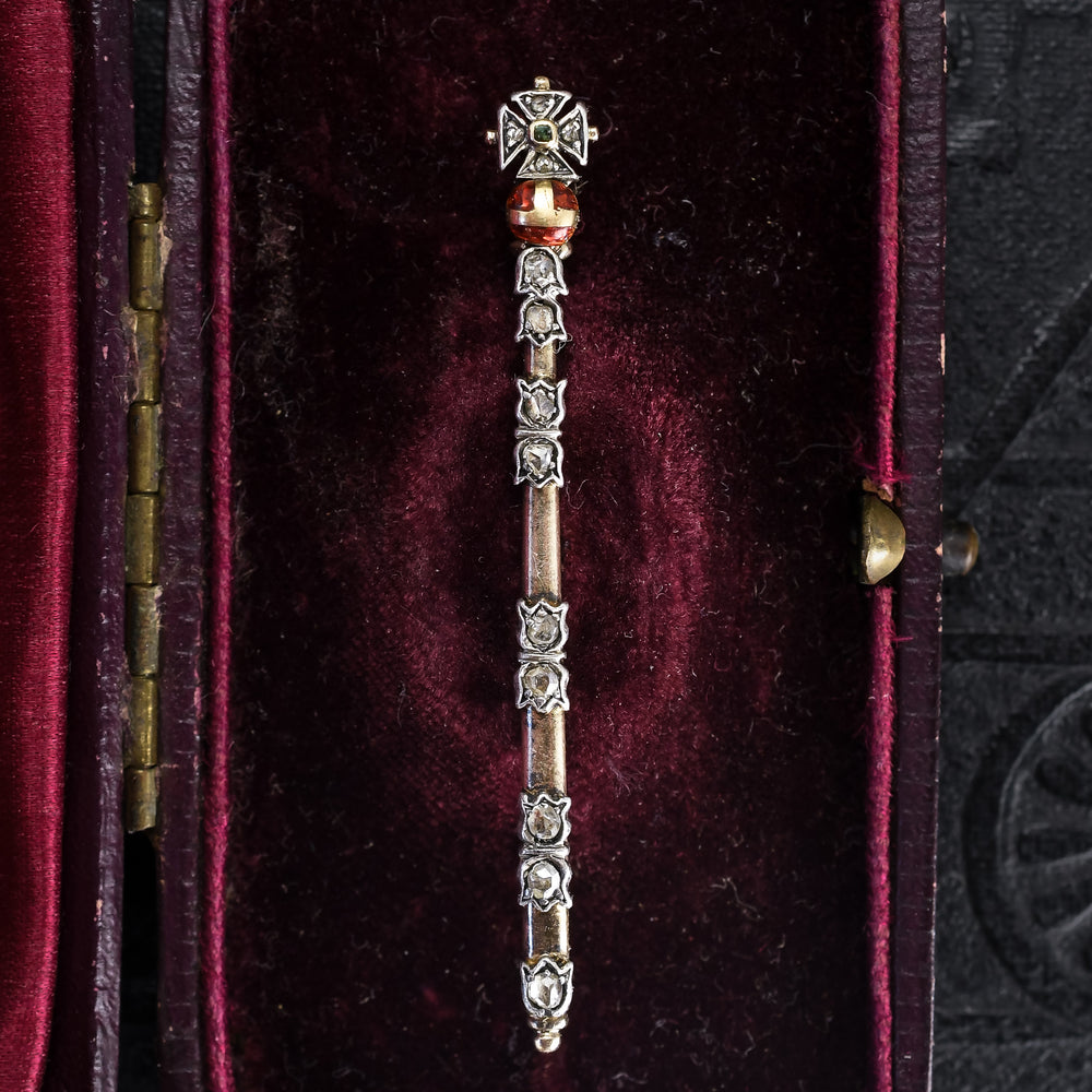 Victorian Crown Jewels Sovereign’s Sceptre” Brooch