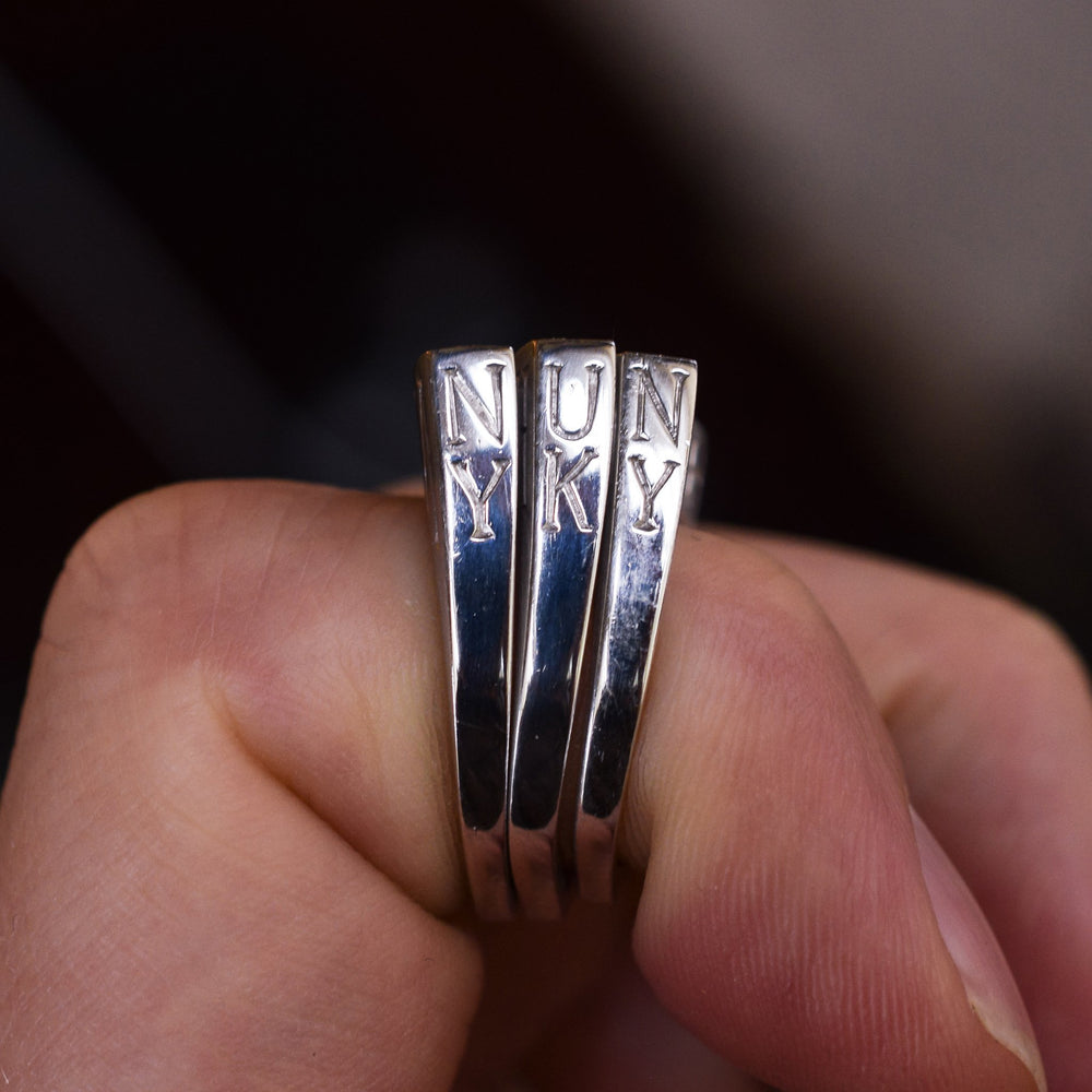 Stephen Webster NY UK Red White & Blue Stacking Rings