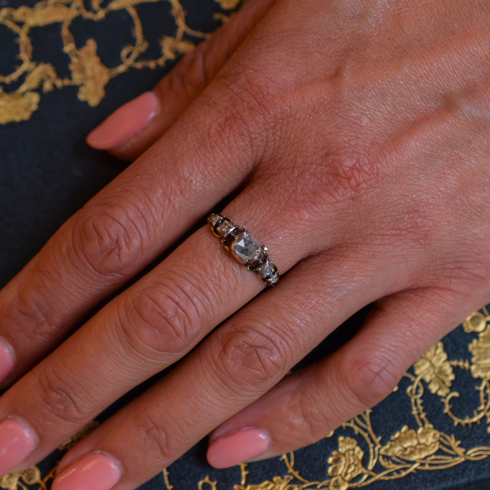 18th Century Rose Diamond 5-Stone Ring