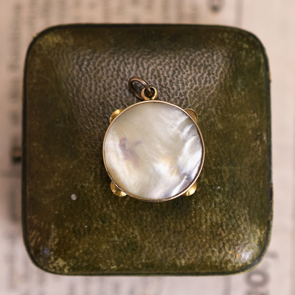 Victorian Mother of Pearl Tambourine Charm