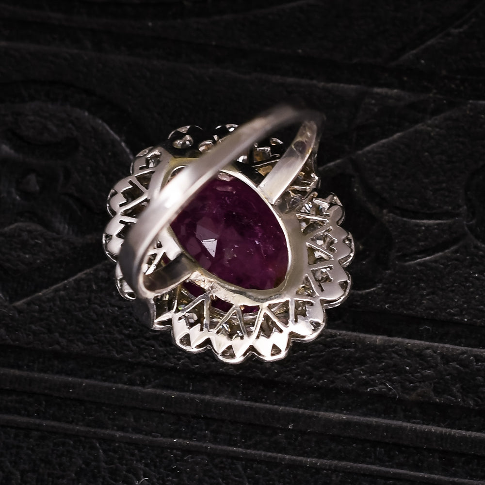 Art Deco 9.52 Carat Burma Ruby Cluster RingArt Deco 9.52 Carat Burma Ruby Cluster Ring