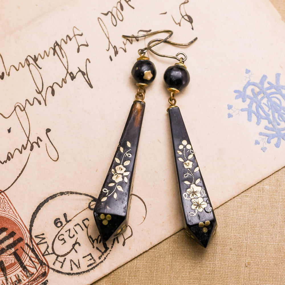 Victorian Pique Obelisk Earrings