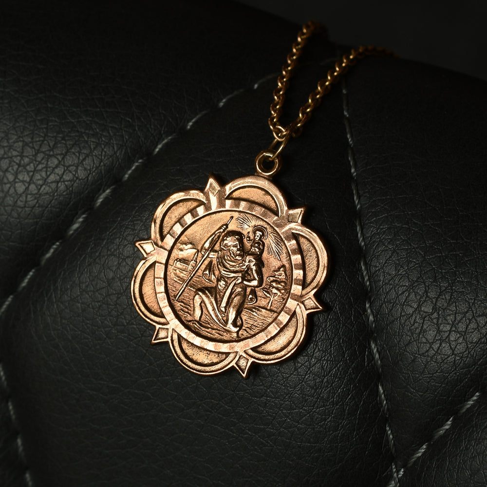 Vintage Gold Saint Christopher Pendant