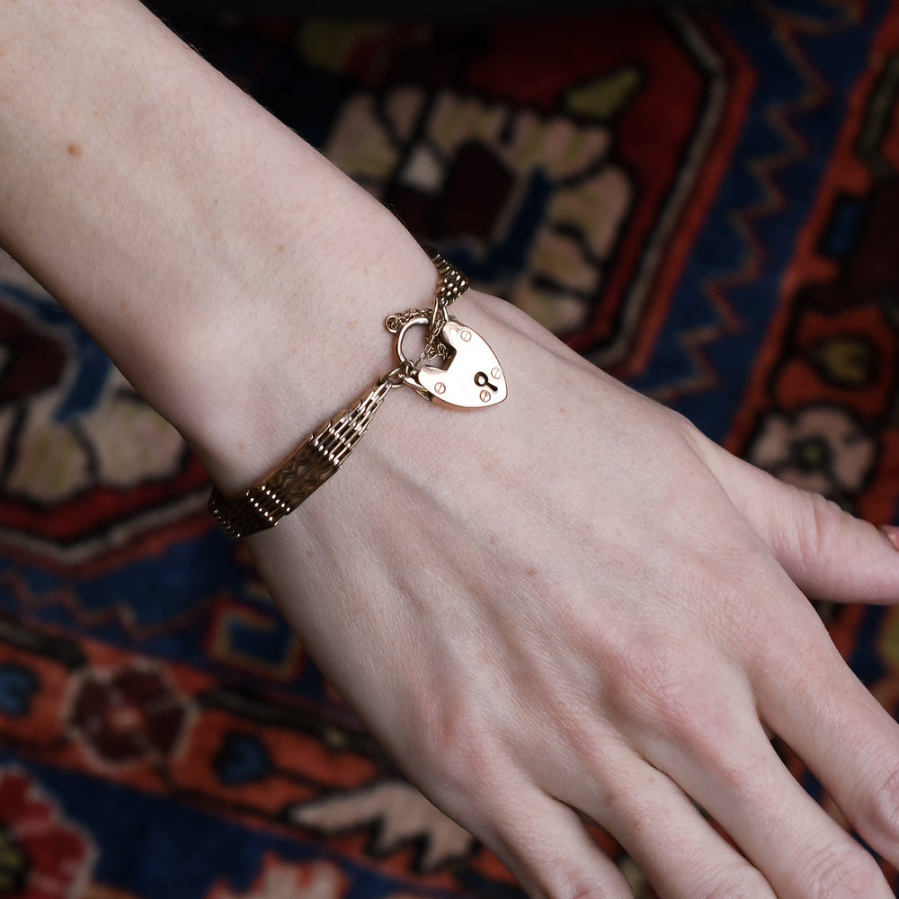 Edwardian Zig-Zag Gate Link Bracelet