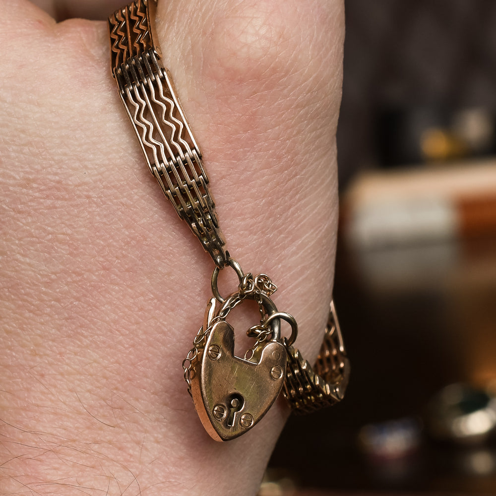 Edwardian Zig-Zag Gate Link Bracelet