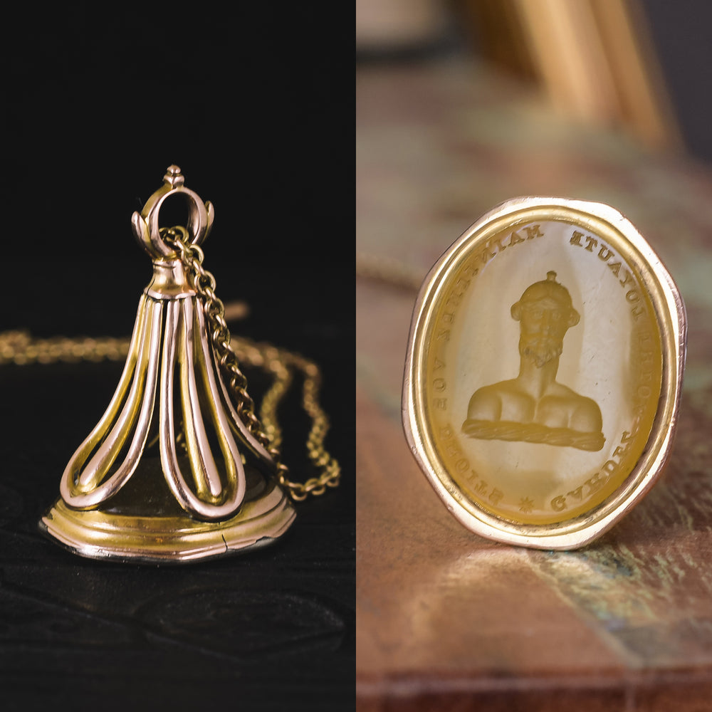 Georgian Heraldic Seal Fob Loyalty = RightGeorgian Heraldic Seal Fob Loyalty = Right