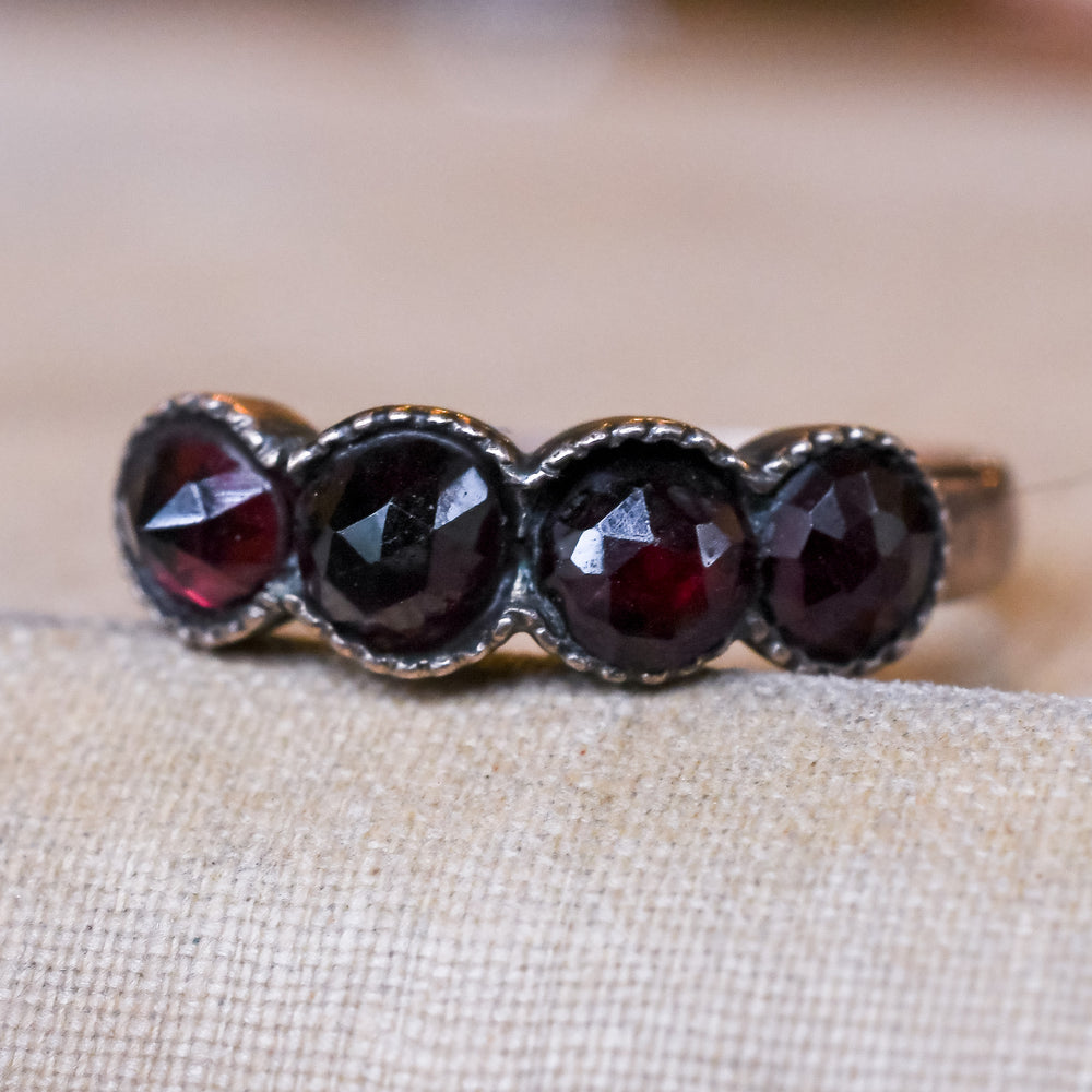 Georgian Garnet Four-Stone Ring