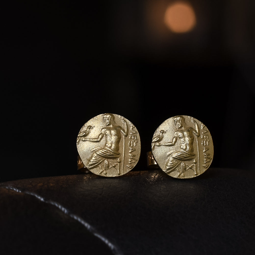 Ancient Revival 'Alexander The Great' Coin Earrings