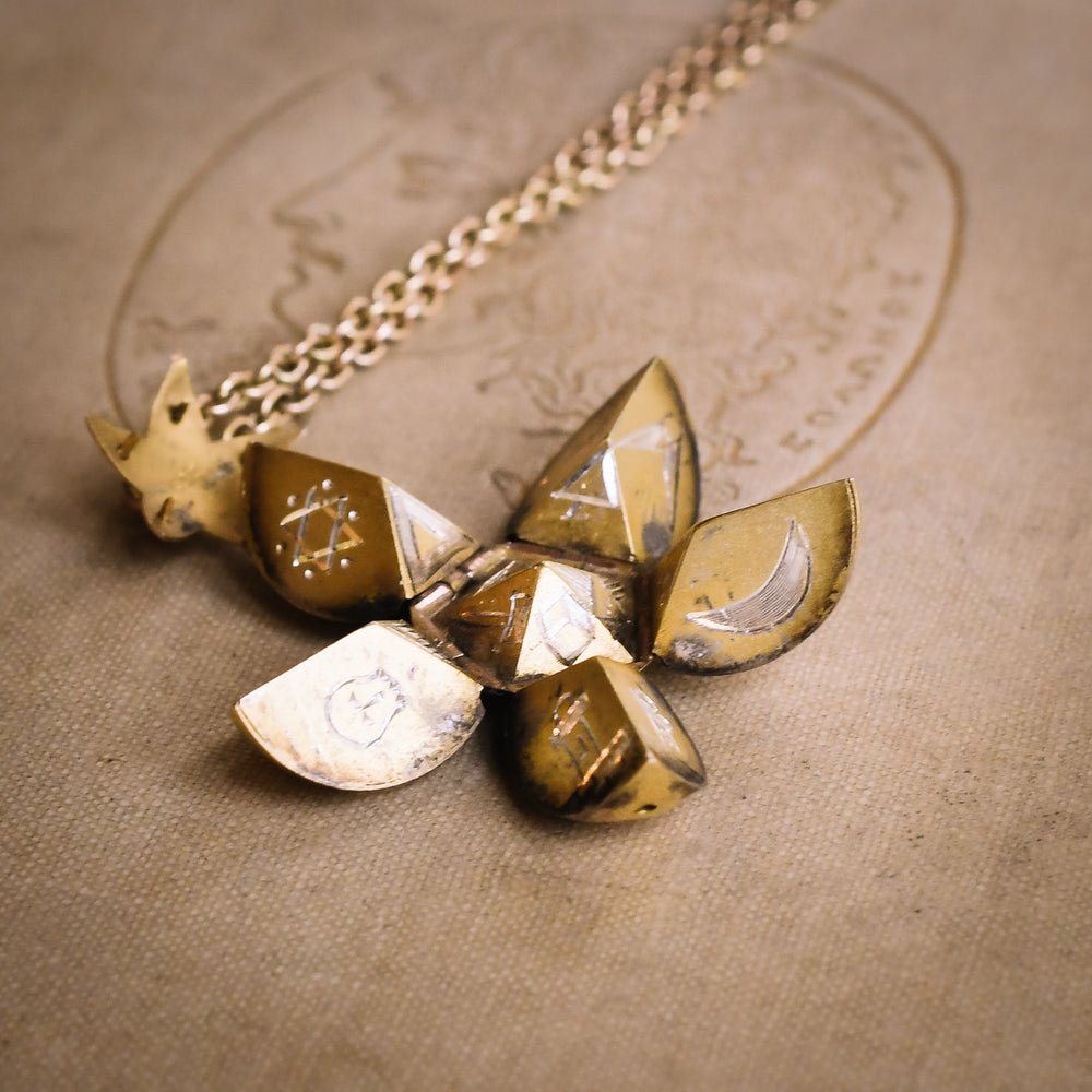 Victorian Masonic Star Orb Pendant