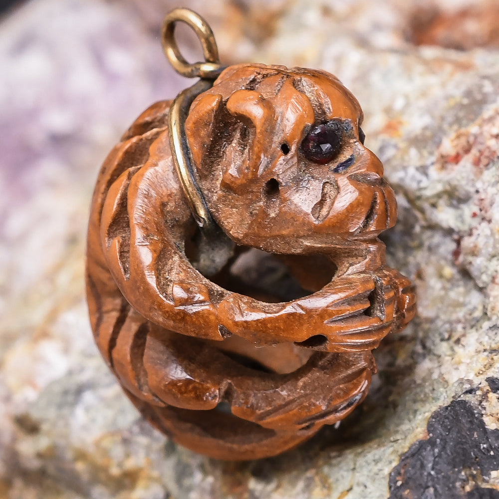 19th Century Heidao Monkey Pendant