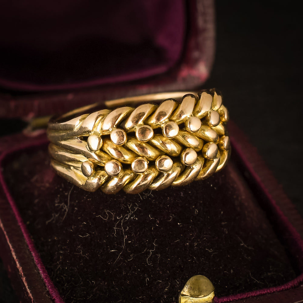 Victorian 18k Gold Keeper Ring