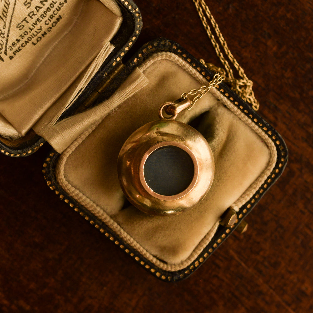 Victorian Pavé Turquoise Dome Locket