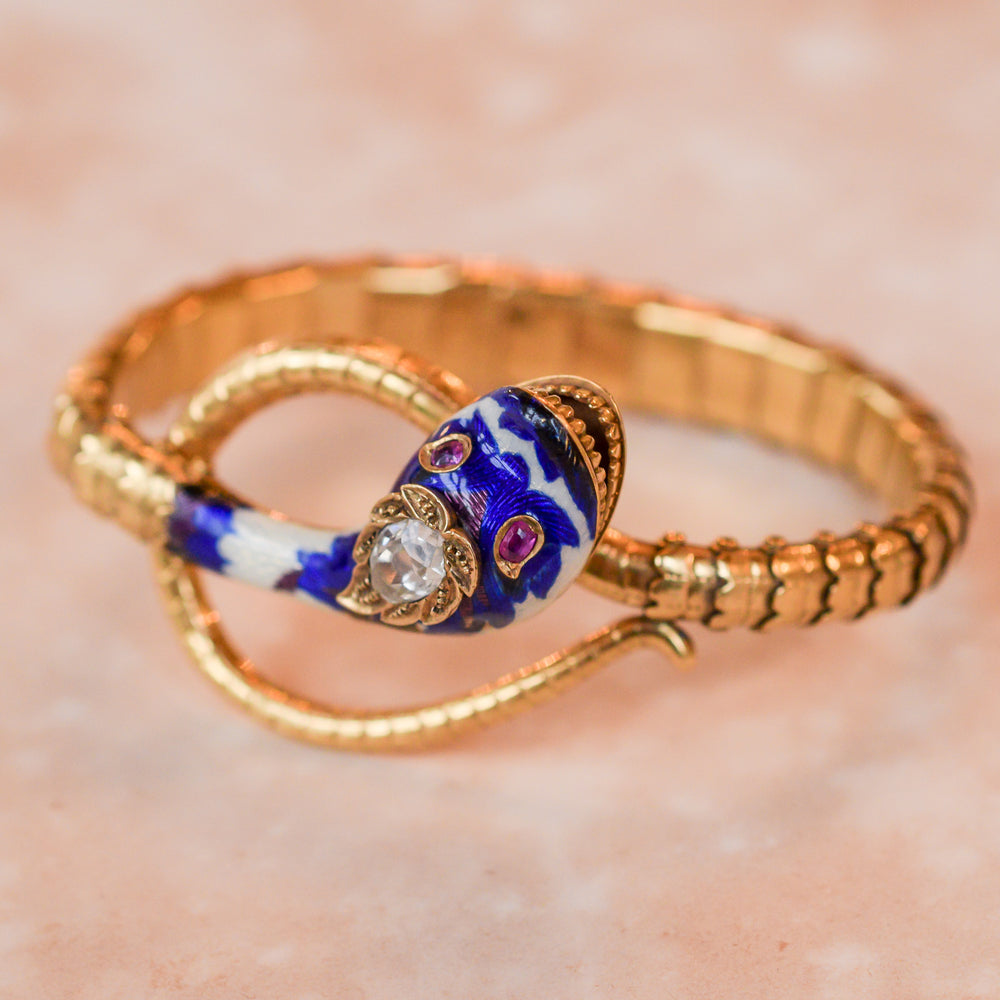 Imperial Russian Diamond Snake Bracelet