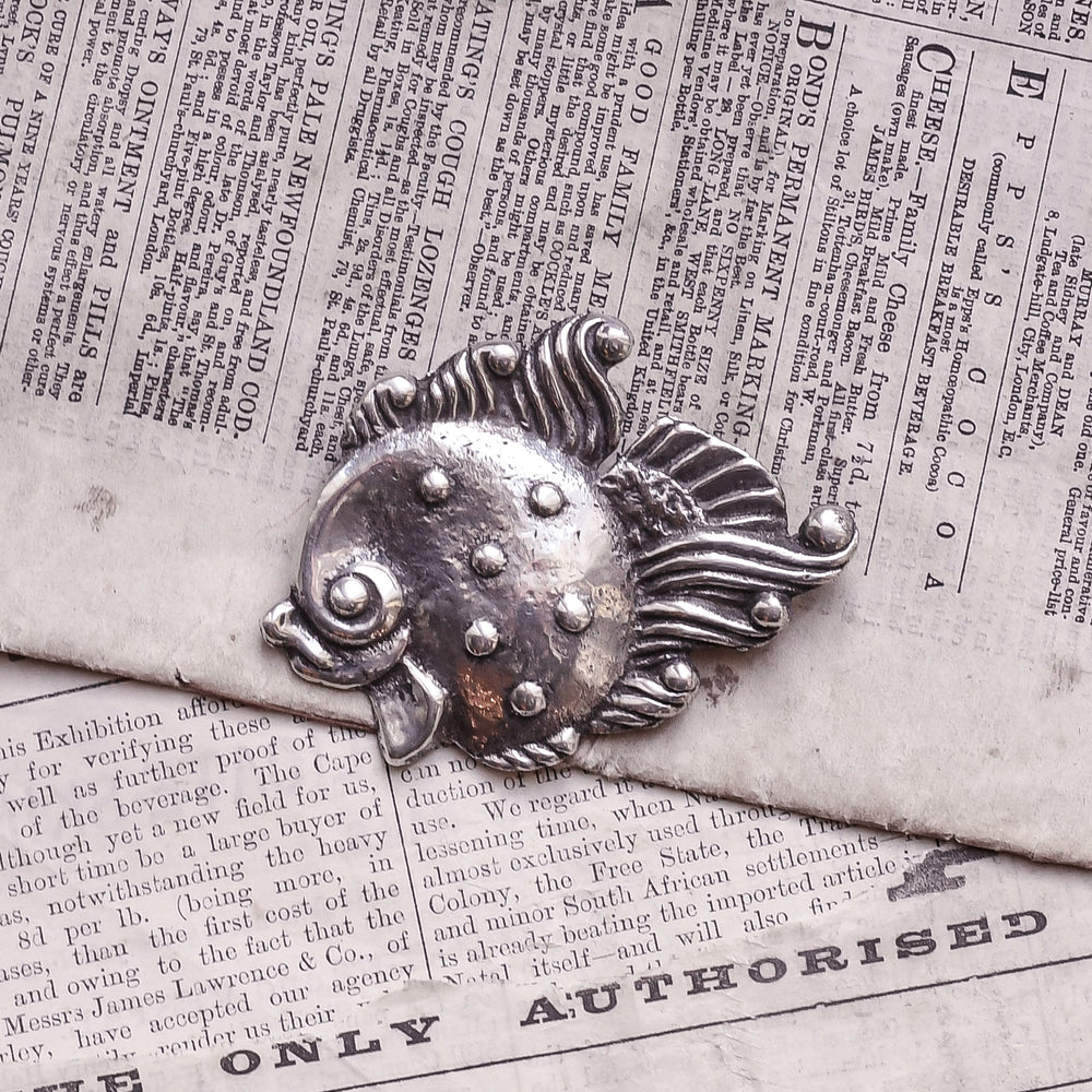 Vintage Piranha Fish Brooch