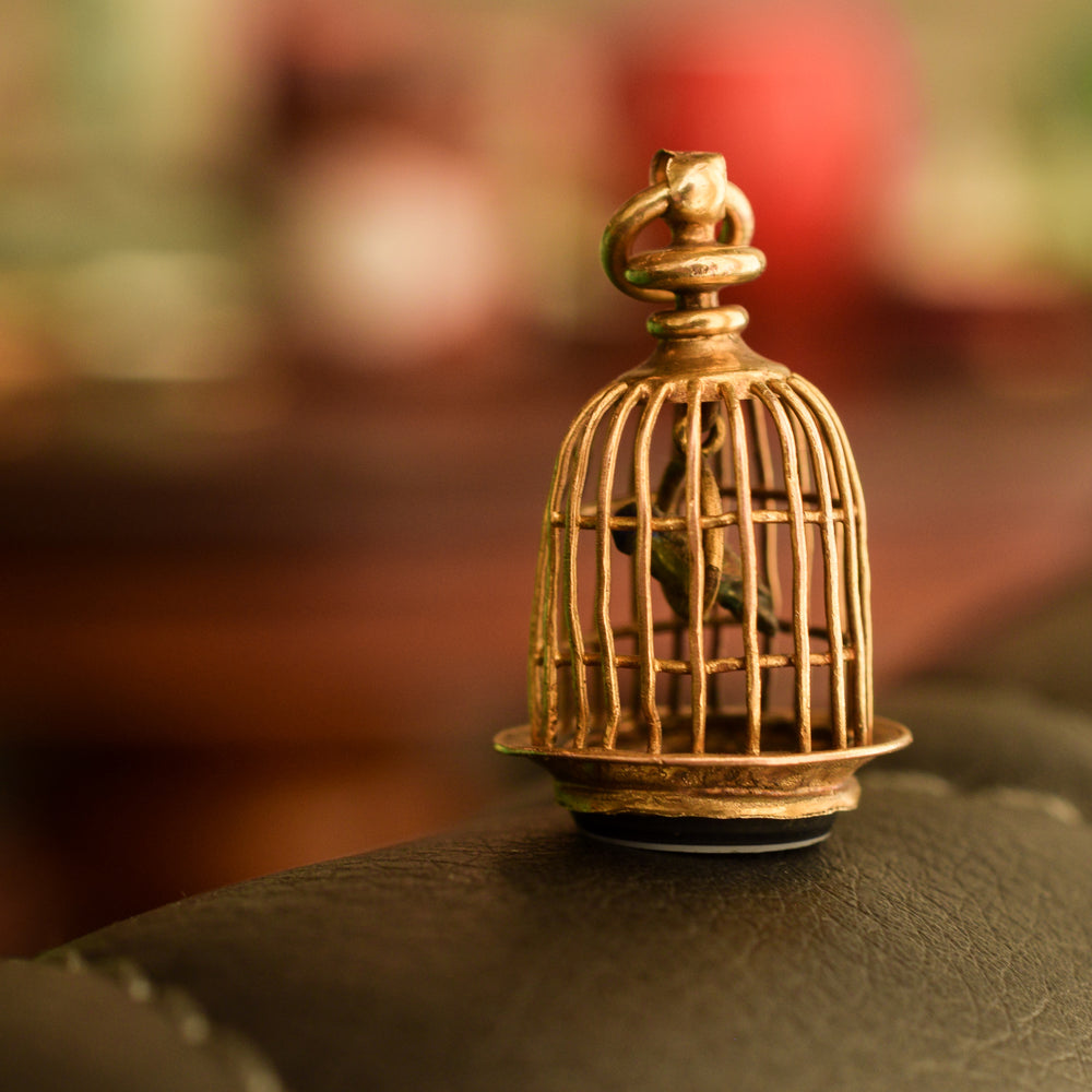 Georgian Bird Cage Seal Pendant