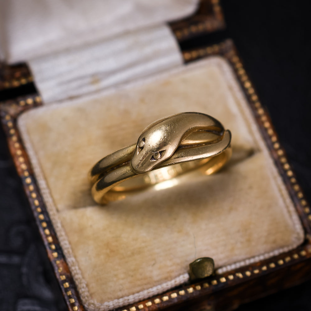 Edwardian Streamlined Serpent Ring