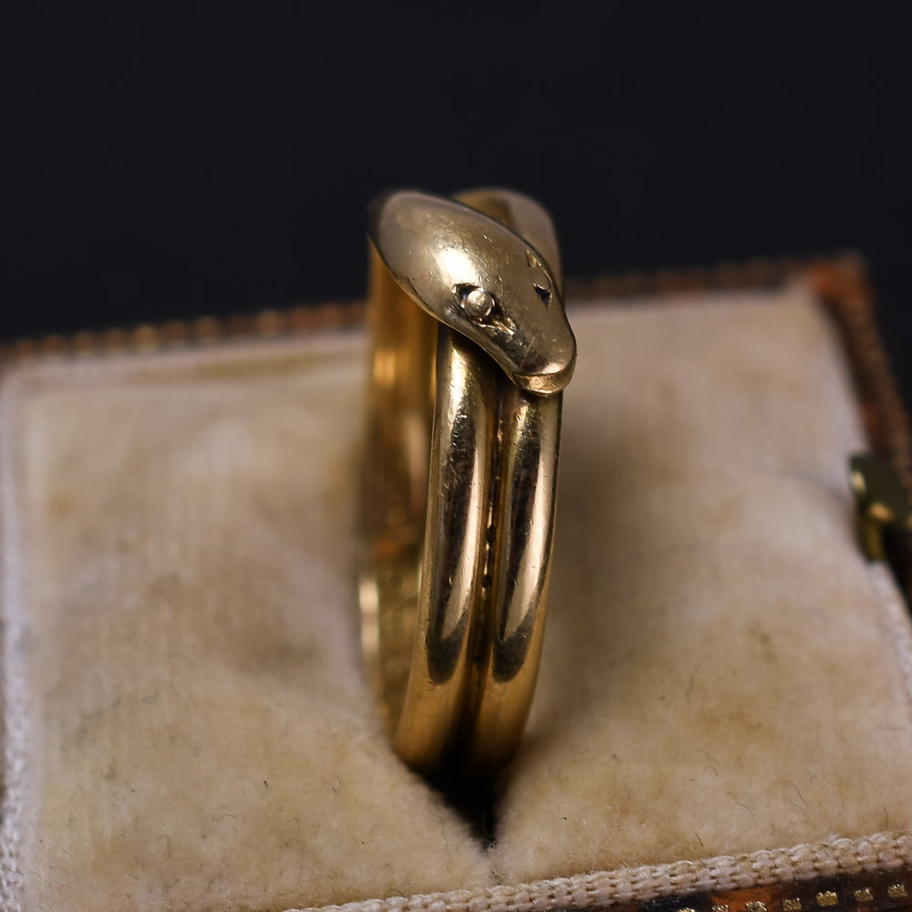 Edwardian Streamlined Serpent Ring