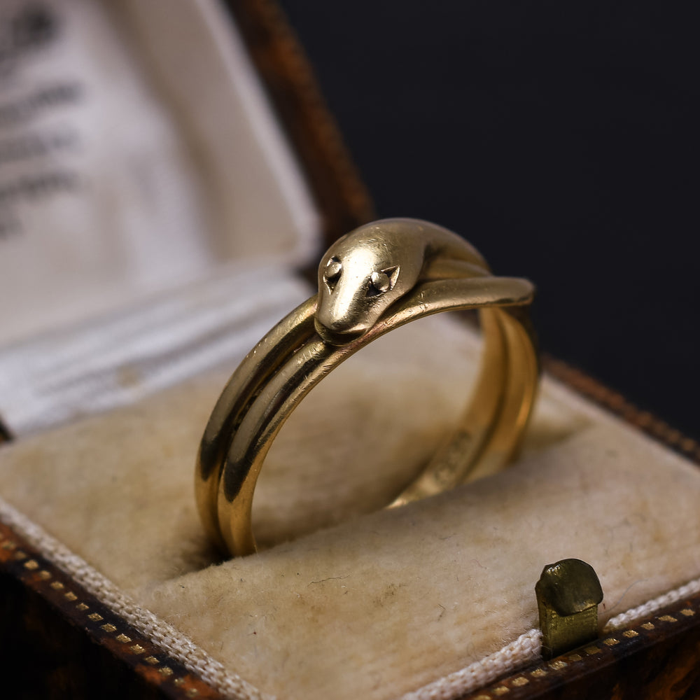 Edwardian Streamlined Serpent Ring