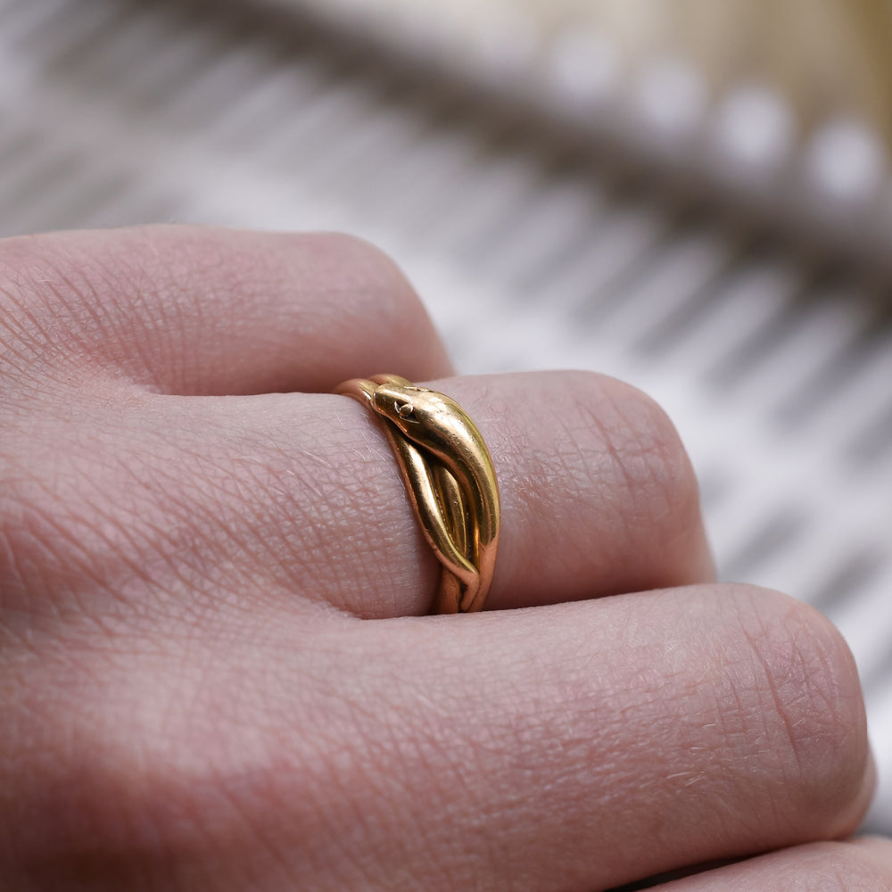 Edwardian Streamlined Serpent Ring