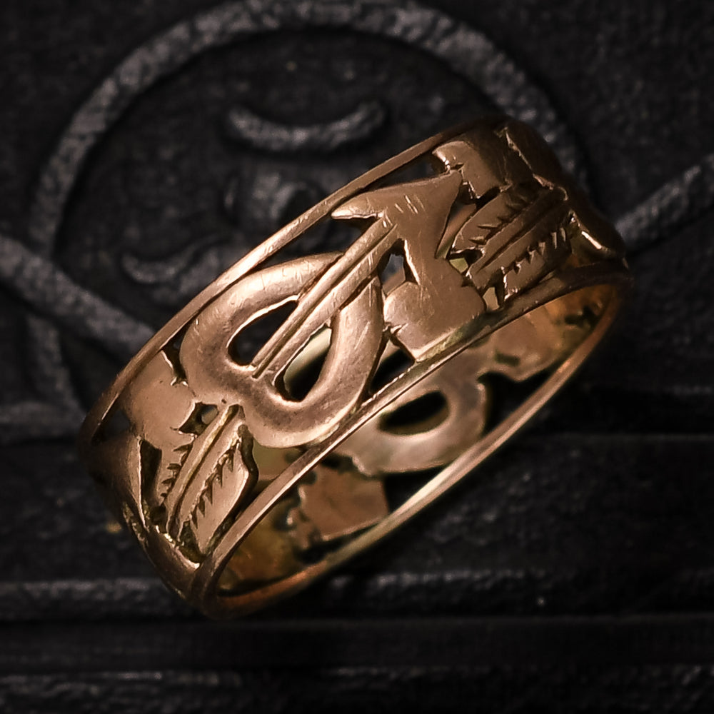 Victorian Cupid's Arrow Openwork Band