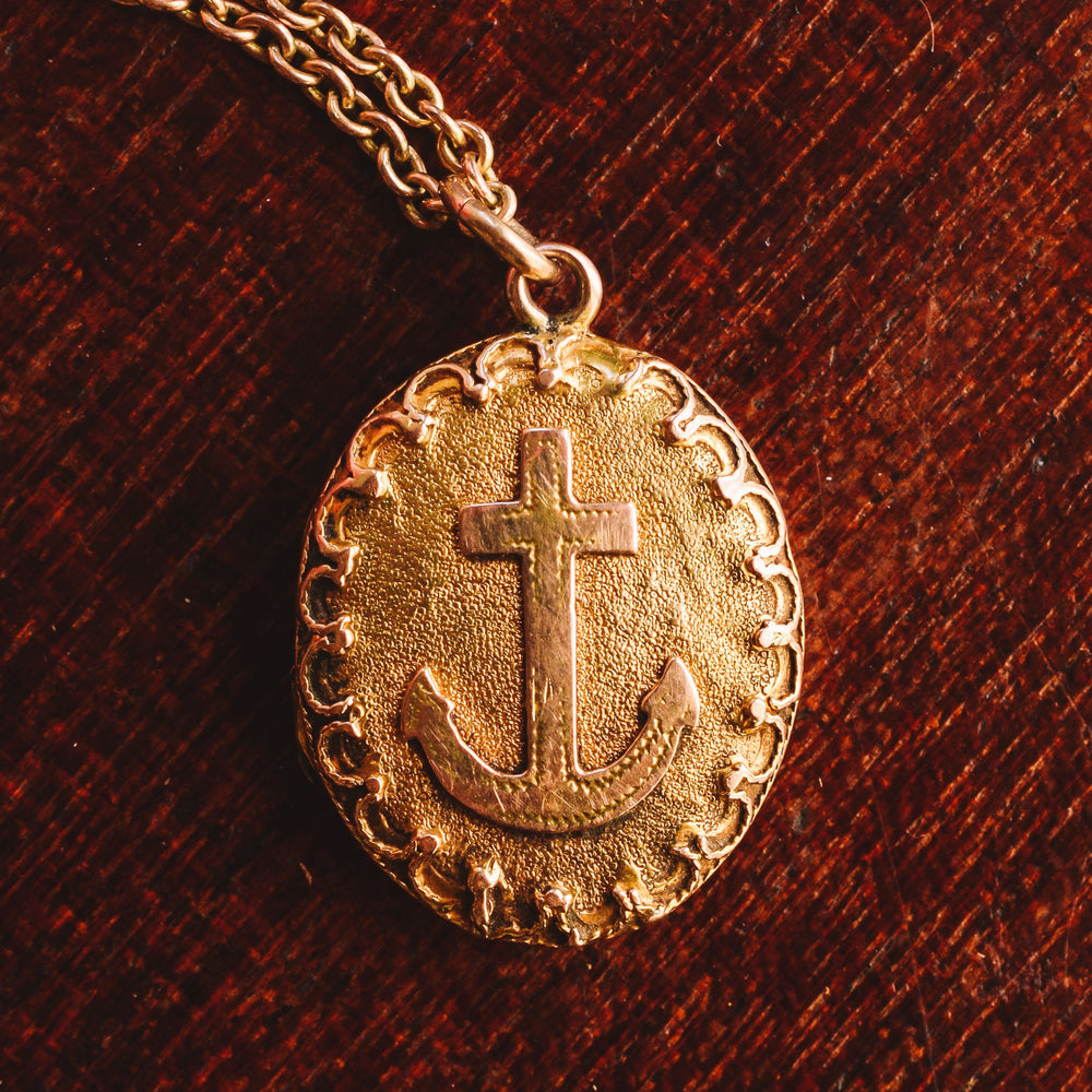 Victorian Gold Anchor Locket